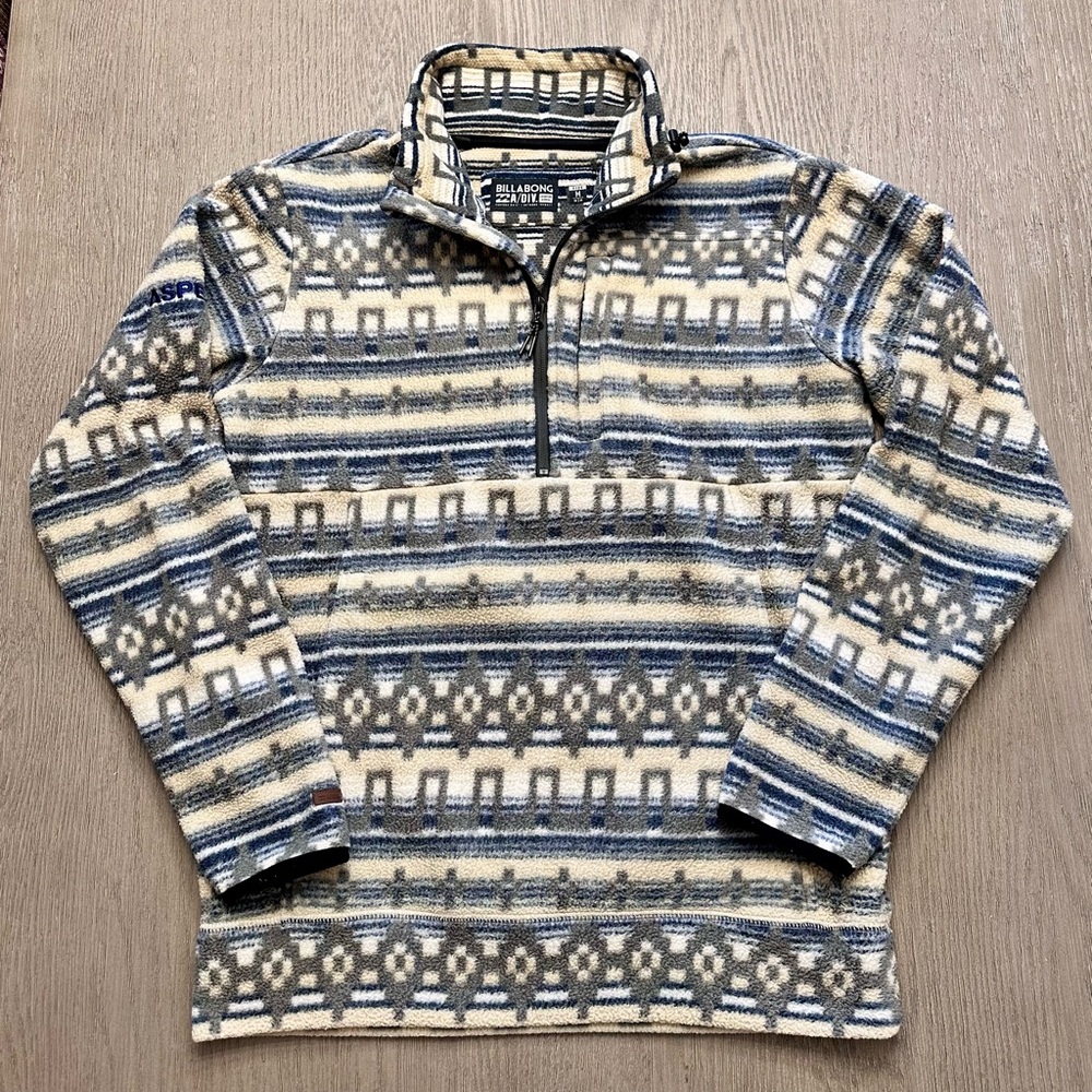 RARE Billabong A/Div Aspen Resort Quarter Zip Fleece | Men’s M
